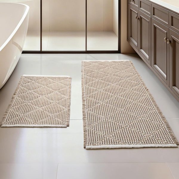 2-Piece Waffle Bathroom Mat Set