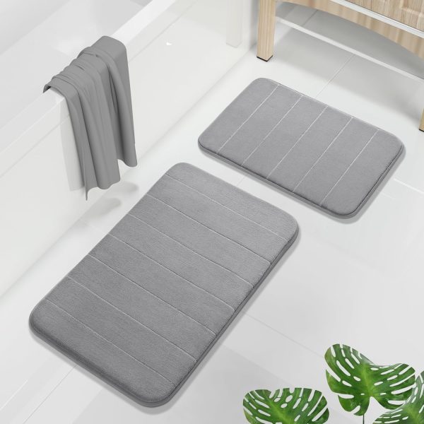 2-Piece Memory Foam Bathroom Mat Set